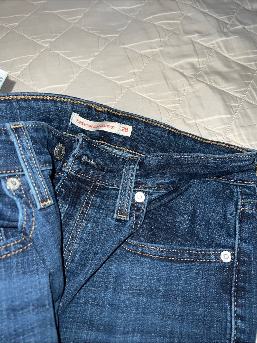 Levi's Dark Blue High-Rise Bootcut Jeans